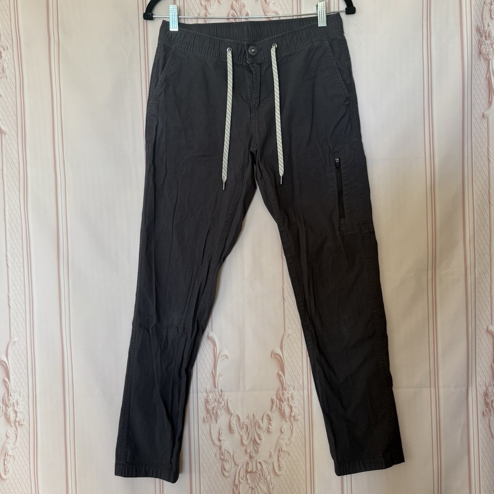 Vuori Pants Mens Sz 29x28 Ripstop Climber Gray Canvas Outdoor Hiking